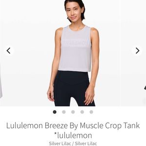 Lululemon Breeze By Muscle Tank.  Size 12. EUC.  Color is Silver lilac.